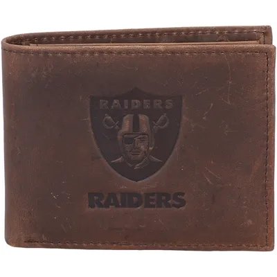 Las Vegas Raiders Bifold Leather Wallet - Brown