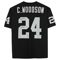 Charles Woodson Black Las Vegas Raiders Autographed Mitchell & Ness Authentic Player Jersey with "HOF 21" Inscription