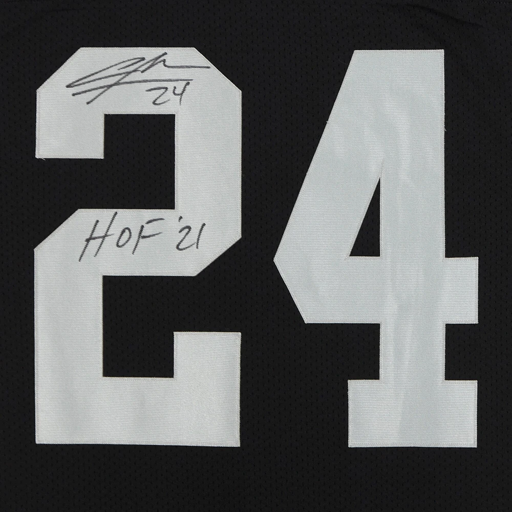 Charles Woodson Black Las Vegas Raiders Autographed Mitchell & Ness Authentic Player Jersey with "HOF 21" Inscription