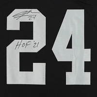 Charles Woodson Black Las Vegas Raiders Autographed Mitchell & Ness Authentic Player Jersey with "HOF 21" Inscription