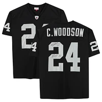 Charles Woodson Black Las Vegas Raiders Autographed Mitchell & Ness Authentic Player Jersey with "HOF 21" Inscription