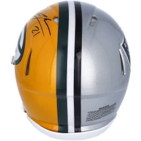 Charles Woodson Green Bay Packers & Las Vegas Raiders Autographed Half & Half Riddell Speed Authentic Helmet with ''HOF 21'' Inscription - Signature on Green Bay Side