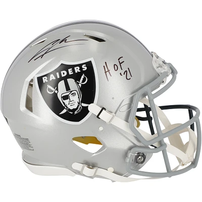Charles Woodson Las Vegas Raiders Autographed Half & Half Riddell Speed Authentic Helmet with "HOF 21" Inscription - Signature on Las Vegas Side