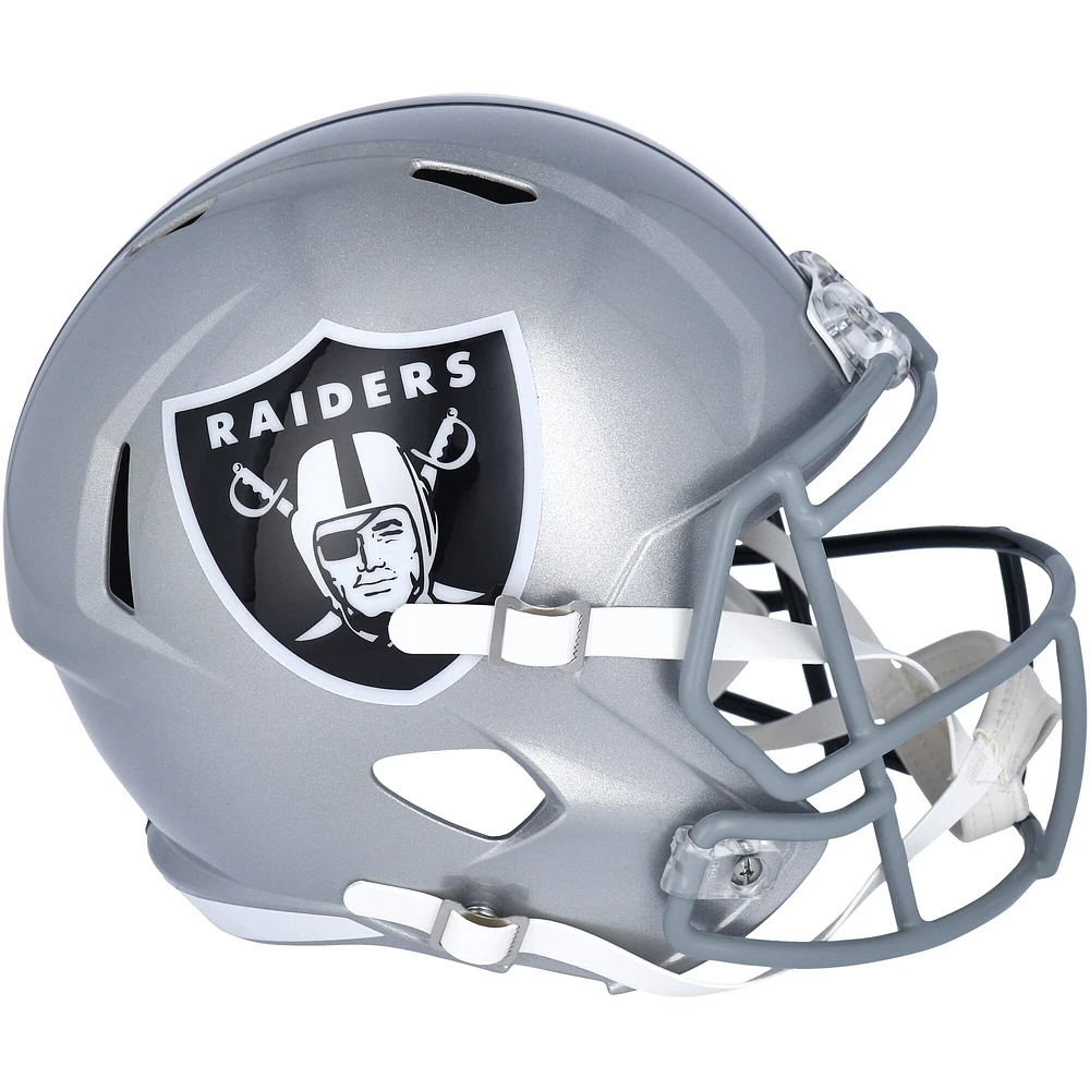 Casque réplique autographié demi-moitié Riddell Speed ​​des Las Vegas Raiders de Charles Woodson - Signature du côté de Green Bay