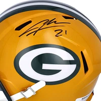 Casque réplique autographié demi-moitié Riddell Speed ​​des Las Vegas Raiders de Charles Woodson - Signature du côté de Green Bay