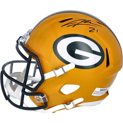 Casque réplique autographié demi-moitié Riddell Speed ​​des Las Vegas Raiders de Charles Woodson - Signature du côté de Green Bay
