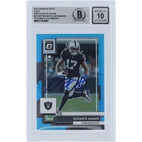 Davante Adams Las Vegas Raiders Autographed 2022 Panini Donruss Optic Aqua #103 #/299 Beckett Fanatics Witnessed Authenticated 10 Card