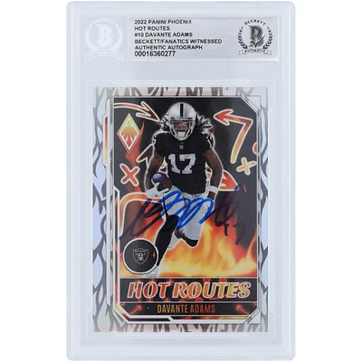 Davante Adams Las Vegas Raiders Autographed 2022 Panini Phoenix Hot Routes #HR-10 Beckett Fanatics Witnessed Authenticated /10 Card