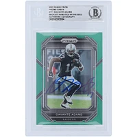 Carte Panini Prizm verte autographiée 2022 de Davante Adams Las Vegas Raiders #171 Beckett Fanatics Witnessed Authenticated