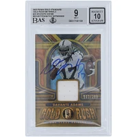 Davante Adams Las Vegas Raiders Autographed 2023 Panini Gold Standard Gold Rush Materials #GR-DA #/299 Beckett Fanatics Witnessed Authenticated 9/10 Card