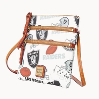 Dooney & Bourke Las Vegas Raiders Game Day Triple-Zip Crossbody Purse