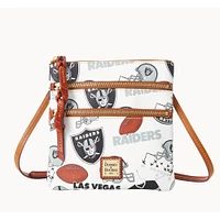 Dooney & Bourke Las Vegas Raiders Game Day Triple-Zip Crossbody Purse