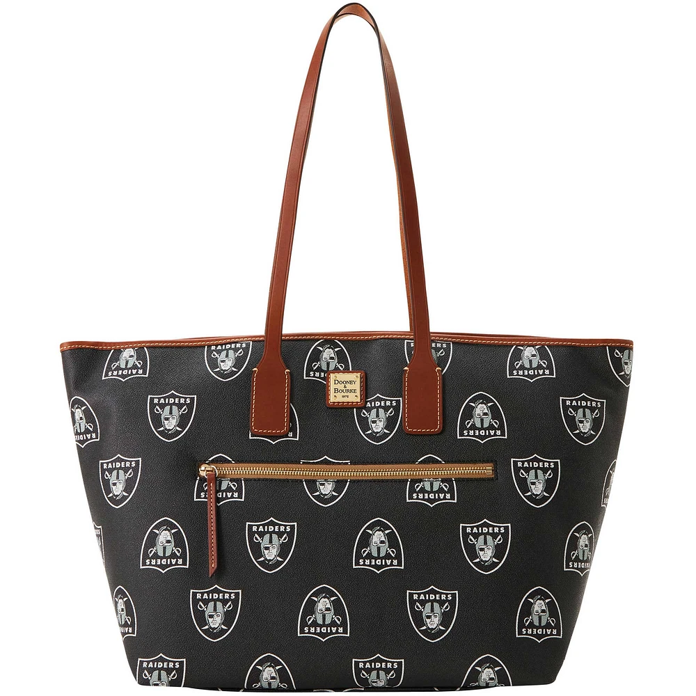 Dooney & Bourke Las Vegas Raiders Sporty Monogram Grand sac fourre-tout zippé