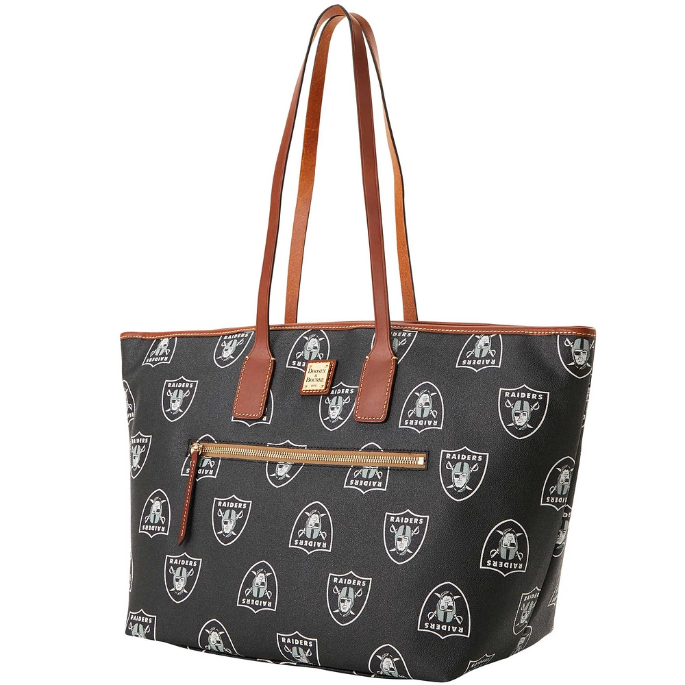 Dooney & Bourke Las Vegas Raiders Sporty Monogram Grand sac fourre-tout zippé