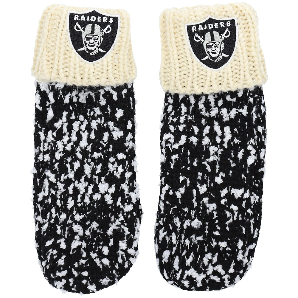 FOCO Black Las Vegas Raiders Confetti Moufles Crème