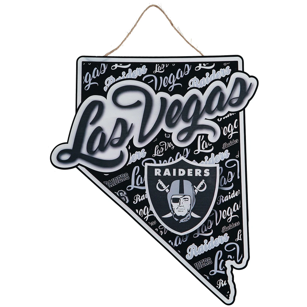 FOCO Las Vegas Raiders 14'' x 17.5'' Die-Cut State Sign