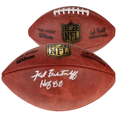 Fred Biletnikoff Las Vegas Raiders Ballon de football Duke Pro dédicacé avec inscription « HOF 88 »