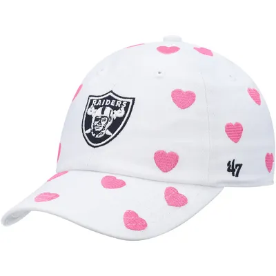 Las Vegas Raiders '47 Girls Toddler Surprise Clean Up Adjustable Hat - White