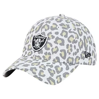 Casquette ajustable 9TWENTY Active Leopard des Las Vegas Raiders de New Era pour filles et jeunes