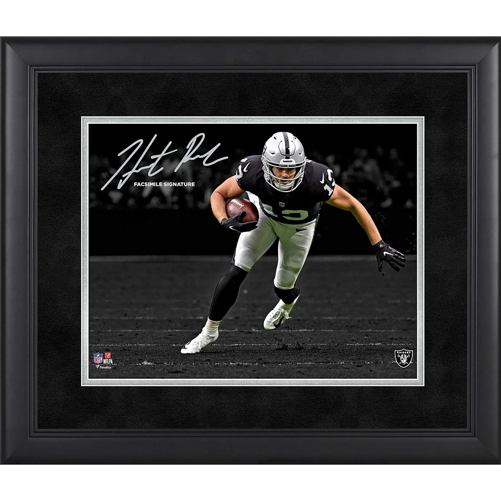 Photographie encadrée de 11'' x 14'' de Hunter Renfrow Las Vegas Raiders, signature fac-similé