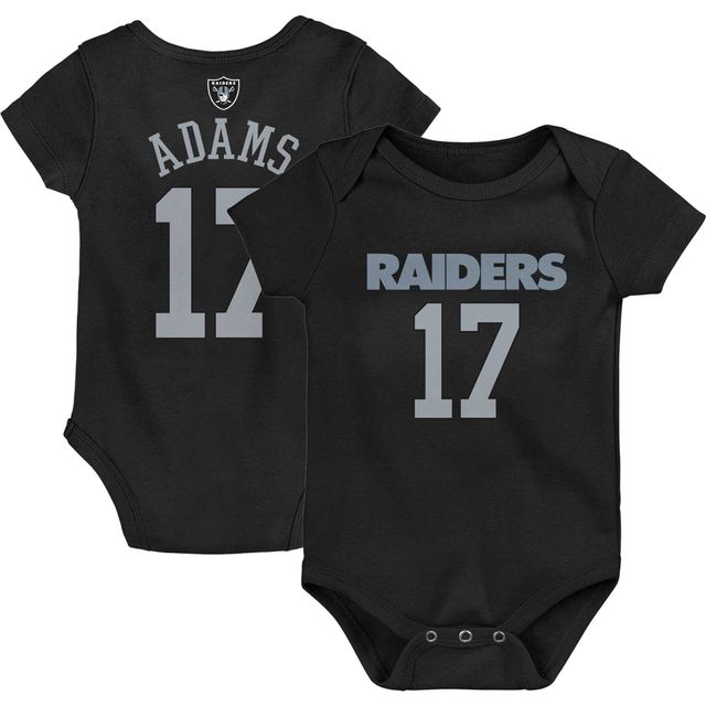 Body noir avec nom et numéro de joueur Davante Adams pour bébé des Las Vegas Raiders Mainliner