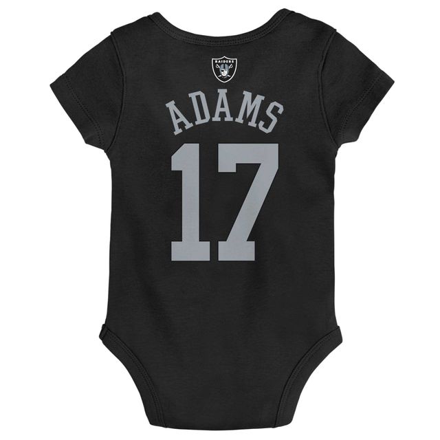 Body noir avec nom et numéro de joueur Davante Adams pour bébé des Las Vegas Raiders Mainliner