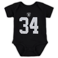 Infantile Mitchell & Ness Bo Jackson Noir Las Vegas Raiders Mainliner Retraité Joueur Nom Numéro Body