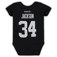 Infantile Mitchell & Ness Bo Jackson Noir Las Vegas Raiders Mainliner Retraité Joueur Nom Numéro Body