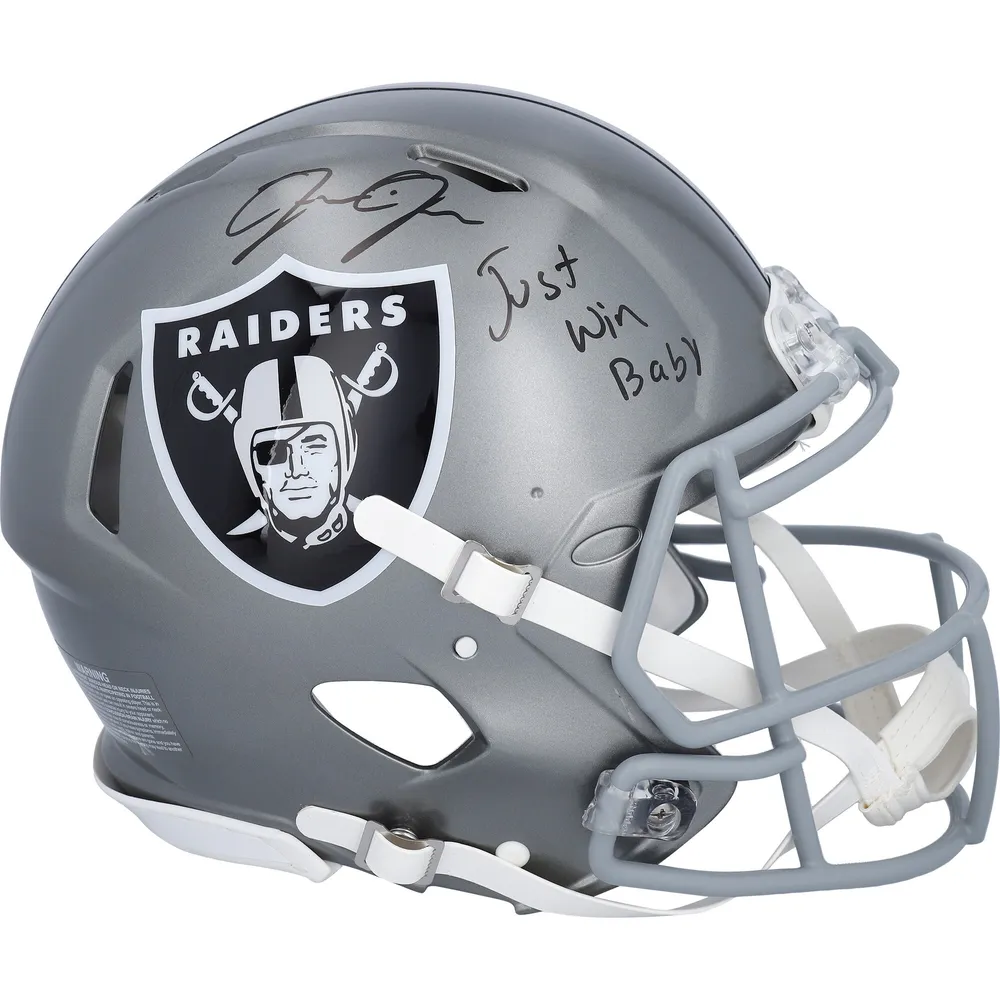 Lids Josh Jacobs Las Vegas Raiders Fanatics Authentic Autographed Riddell  Flash Alternate Speed Authentic Helmet with 'Just Win Baby' Inscription