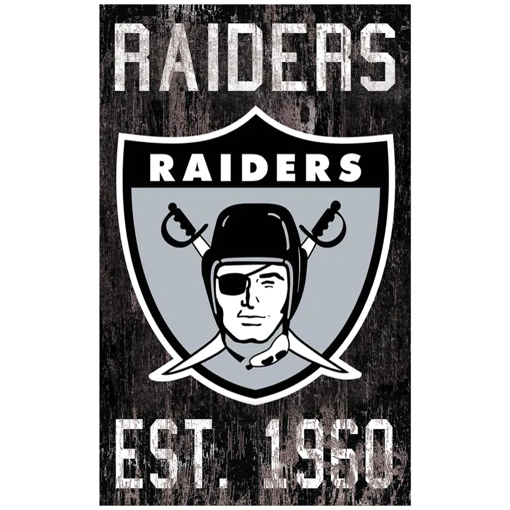 Las Vegas Raiders 11'' x 19'' Heritage Distressed Logo Sign