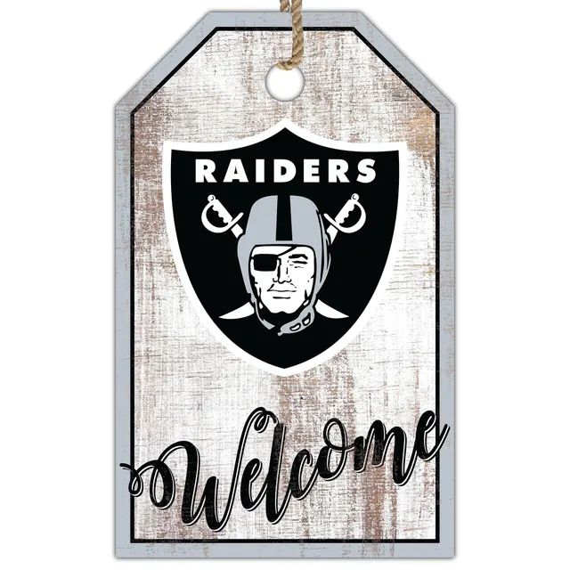 Fan Creations Black NFL Oakland Raiders Distressed Logo Cutout Sign