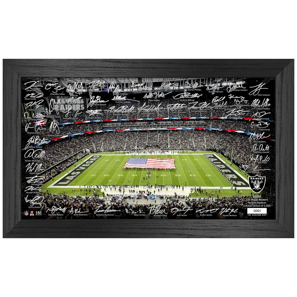 : Allegiant Stadium, Home of the Las Vegas Raiders - 44x18-inch  Double Mat, Deluxe Framed Picture : Sports & Outdoors