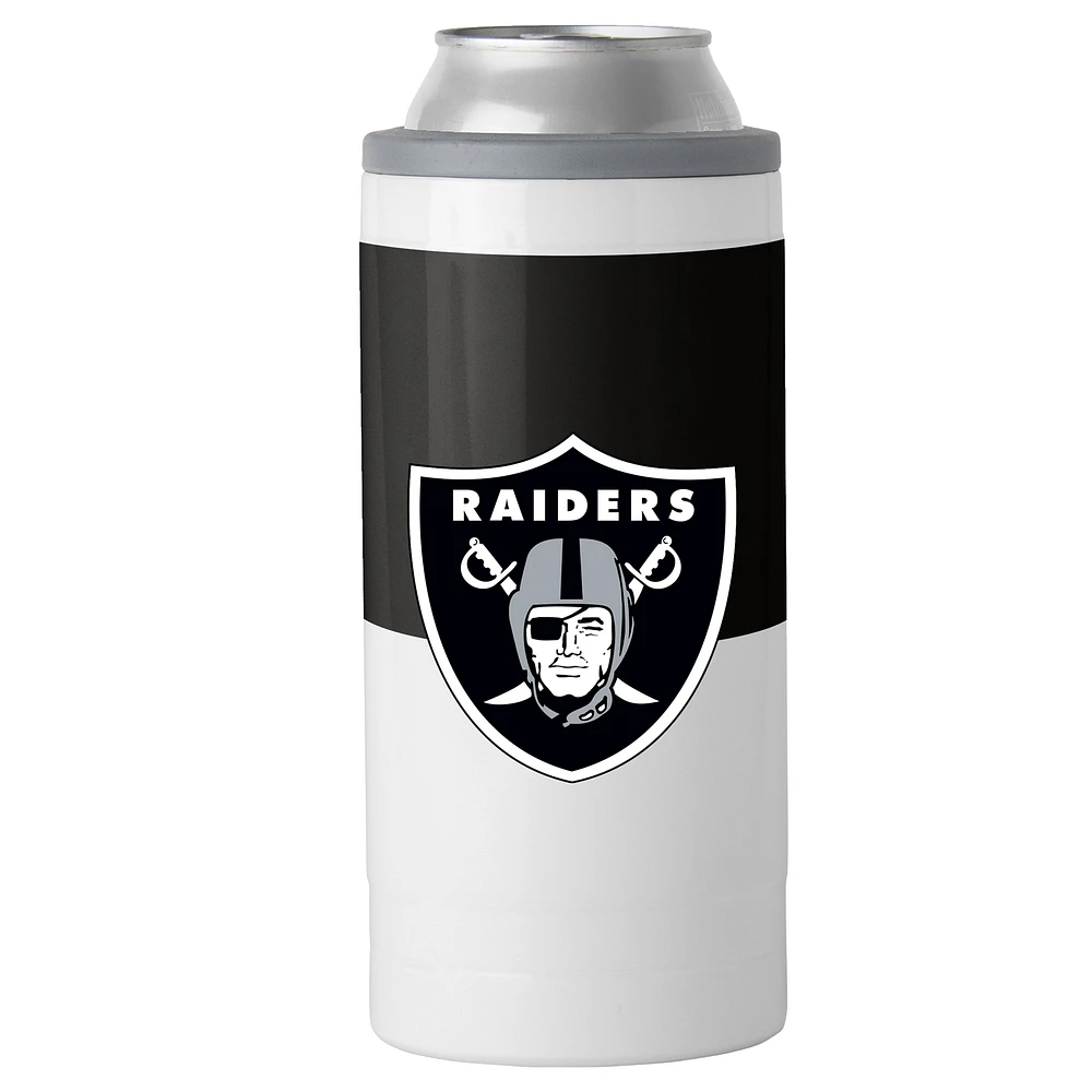 Glacière fine à blocs de couleurs Las Vegas Raiders de 12 oz