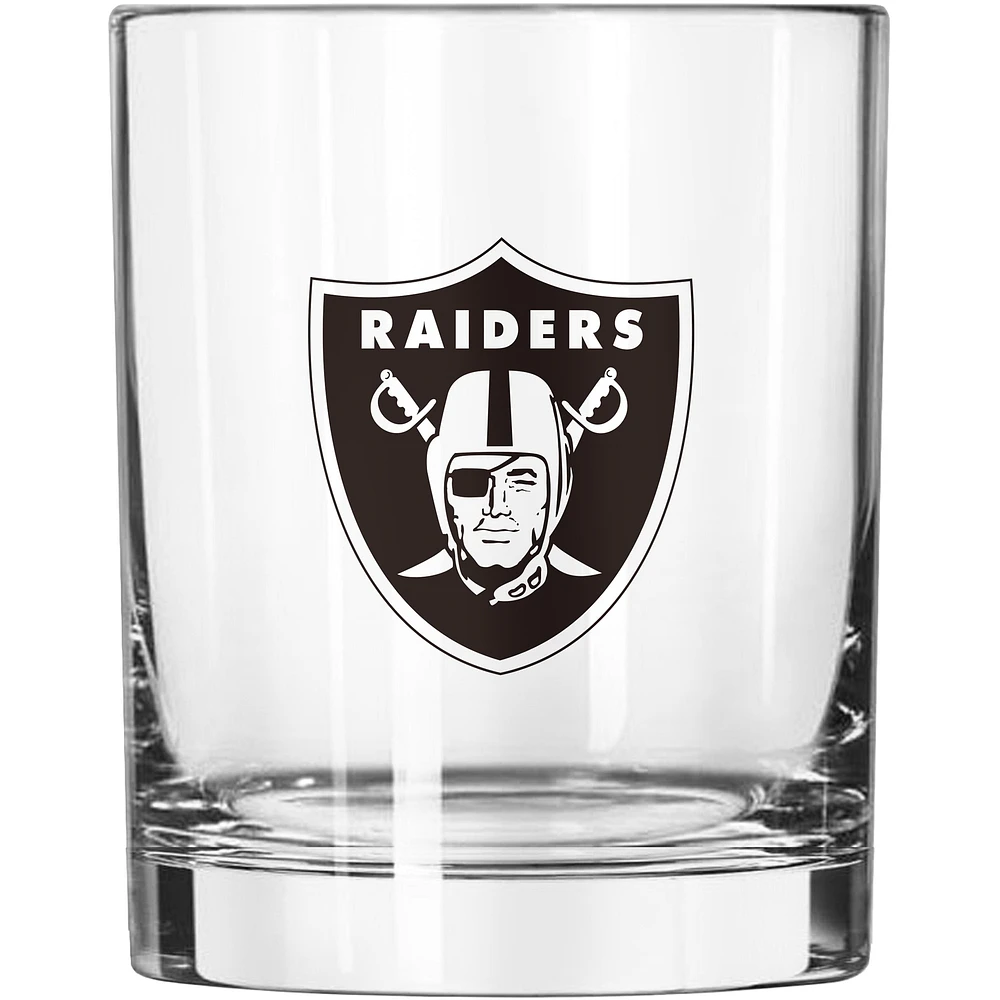 Raiders de Las Vegas 14oz. Verre à roches pour le jour du match