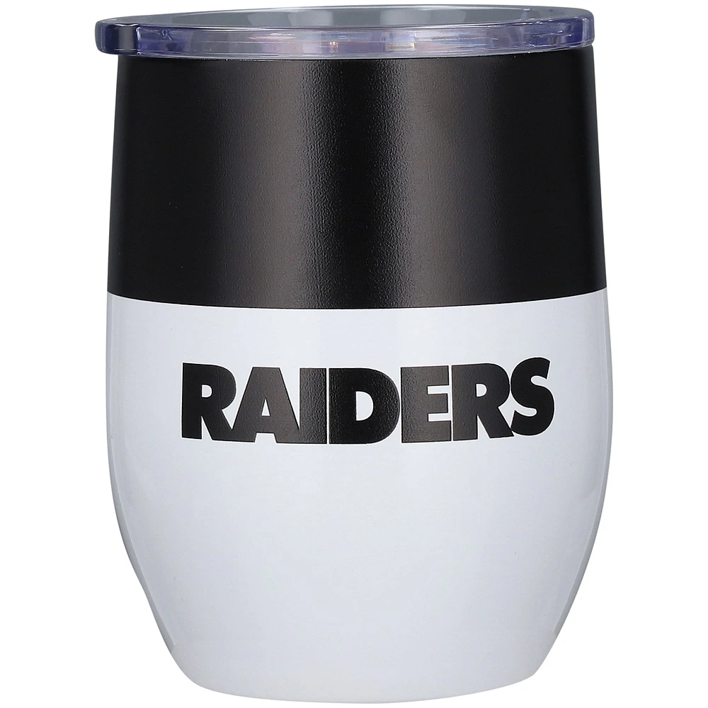 Raiders de Las Vegas 16 oz. Gobelet incurvé en acier inoxydable Colorblock