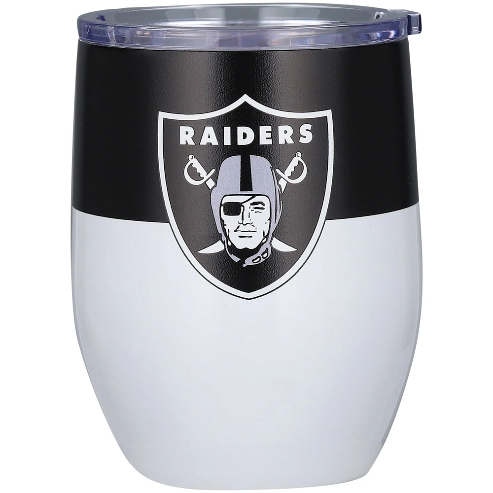 Raiders de Las Vegas 16 oz. Gobelet incurvé en acier inoxydable Colorblock