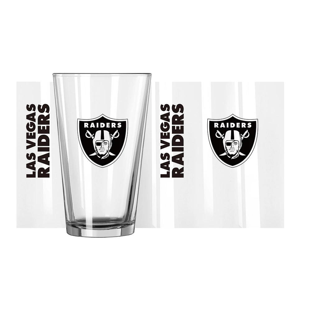 Raiders de Las Vegas 16oz. Verre à pinte du jour du match avec le mot-symbole de l'équipe