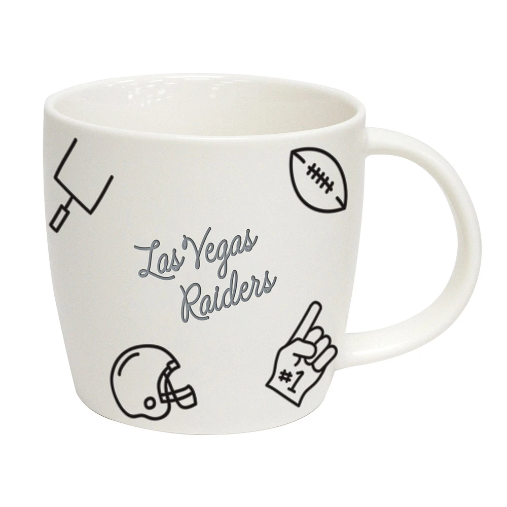 Raiders de Las Vegas 18oz. Tasse de meneur de jeu