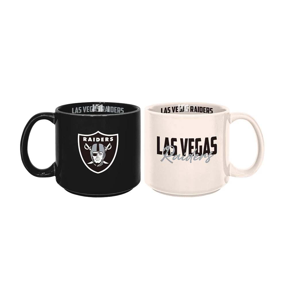 Las Vegas Raiders 2-Pack 15oz. Stackable Mug Set