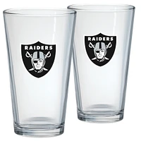 Paquet de 2 Las Vegas Raiders 16oz. Ensemble de verres à mélange