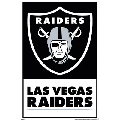 Las Vegas Raiders 22.4'' x 34'' Magnetic Framed Mascot Endzone Poster