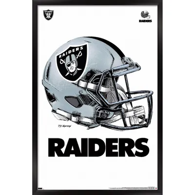 Lids Las Vegas Raiders 24.25'' x 35.75'' Framed Team Helmet Poster