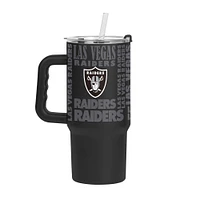 Verre à vin avec revêtement en poudre Replay de 24 oz des Raiders de Las Vegas