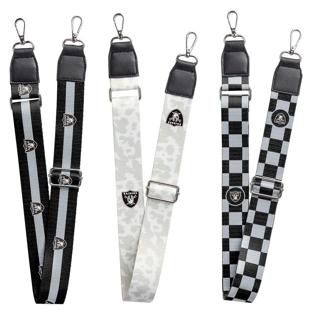 Las Vegas Raiders 3-Pack Bag Strap Set