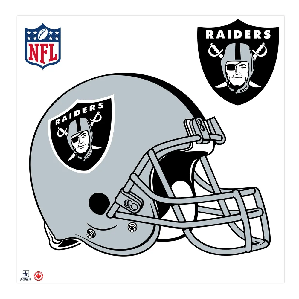 Las Vegas Raiders - Sticker mural repositionnable pour casque d'équipe de 36 po