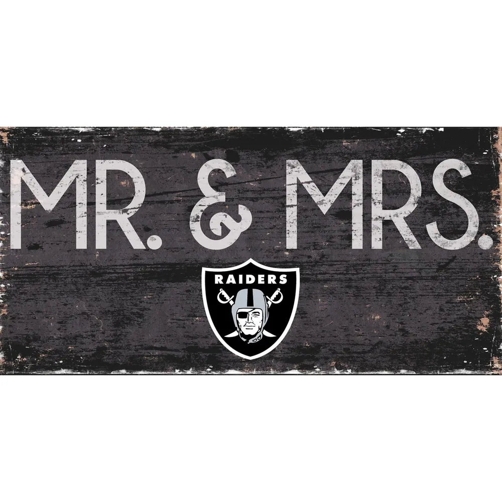 Fan Creations Black NFL Oakland Raiders Distressed Logo Cutout Sign