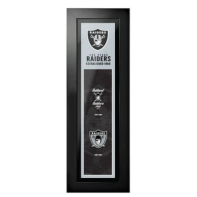 Las Vegas Raiders - 6'' x 22'' Logos to History Art encadré