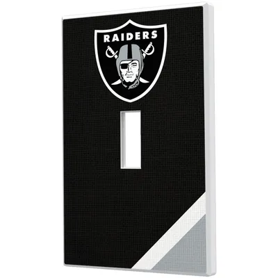 Las Vegas Raiders Diagonal Stripe Single Toggle Light Switch Plate