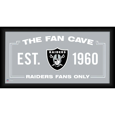 Las Vegas Raiders Framed 10" x 20" Fan Cave Collage