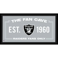 Las Vegas Raiders Framed 10" x 20" Fan Cave Collage